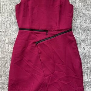Elegant Burgundy Women's Dress